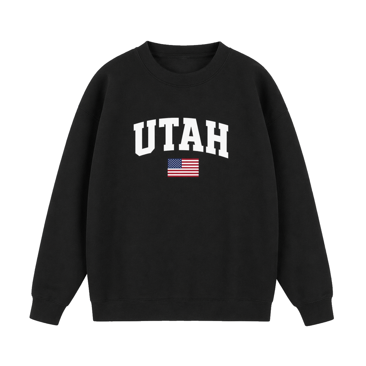 Collection 2 Utah Essential Heavyweight Crewneck Sweatshirt - Black front