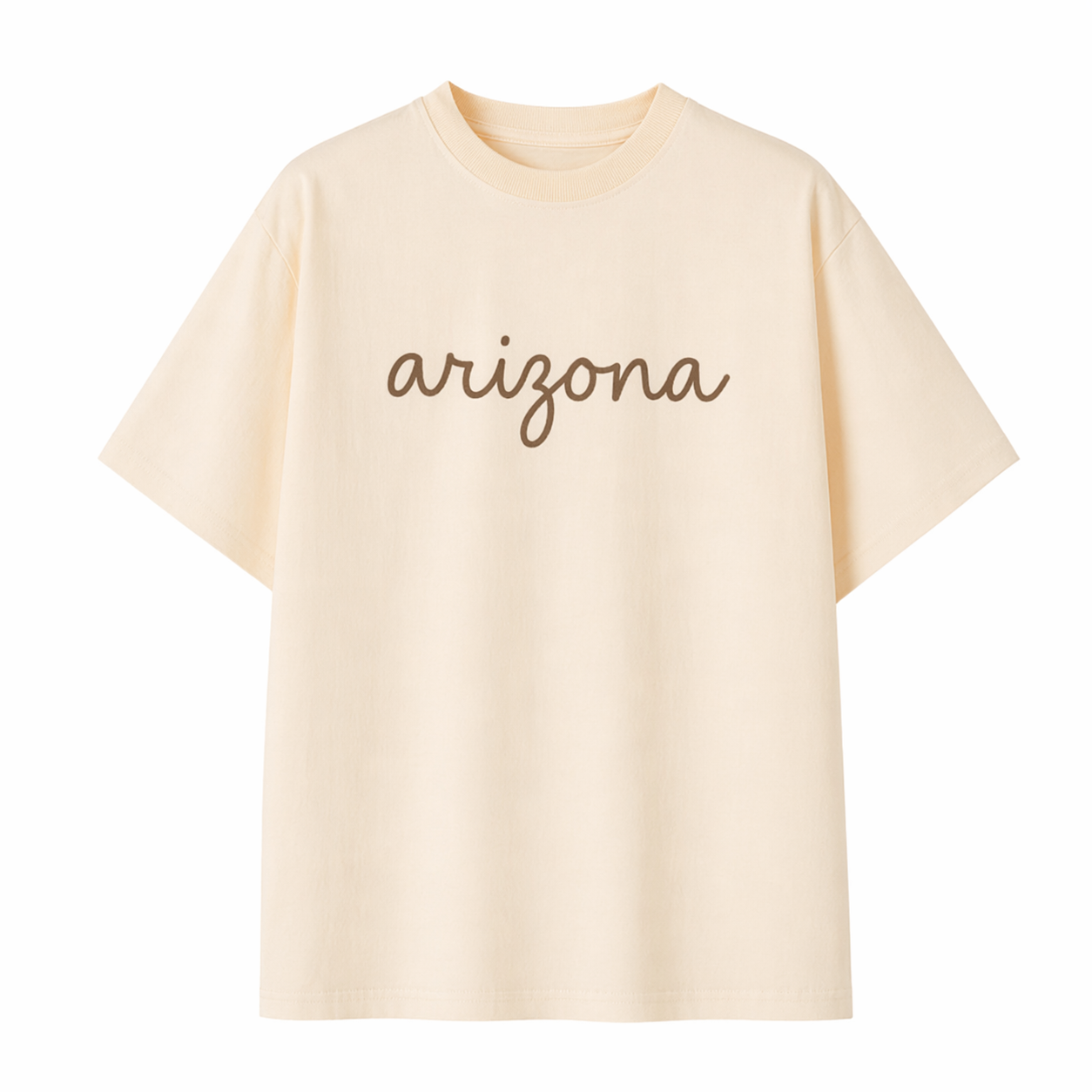 Collection 3 Arizona Essential Cotton T-Shirt - Apricot front