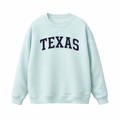Collection 1 Texas Essential Heavyweight Crewneck Sweatshirt - Water Blue front