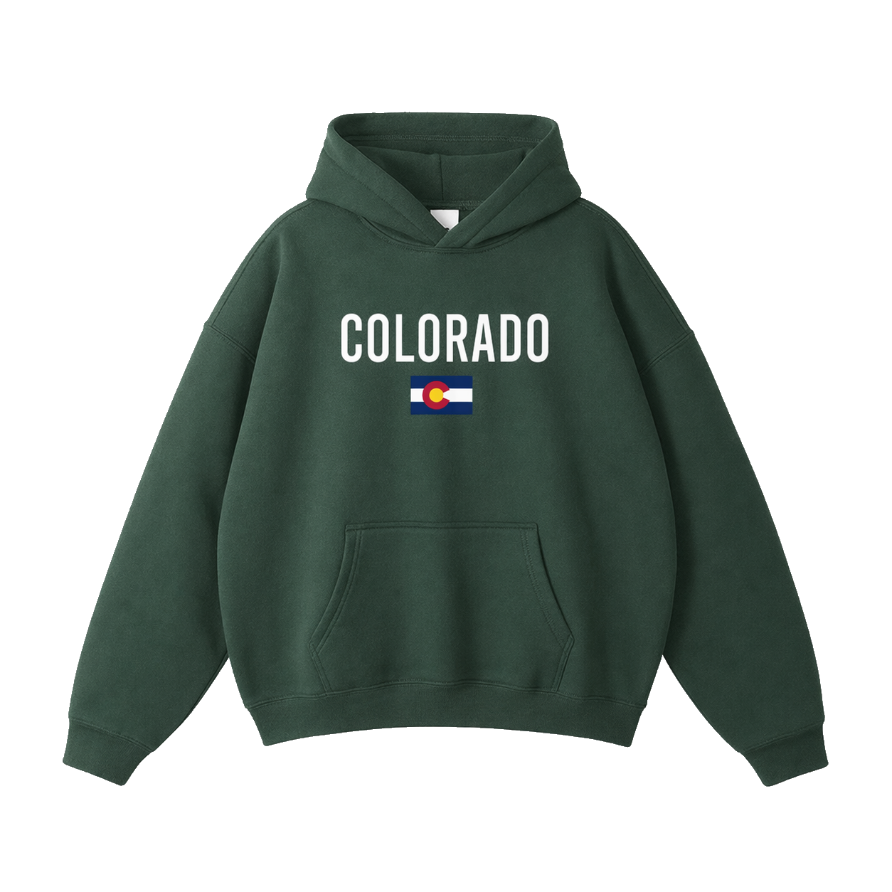 Collection 7 Colorado Oversize Fleeced Hoodie - Eden Green front