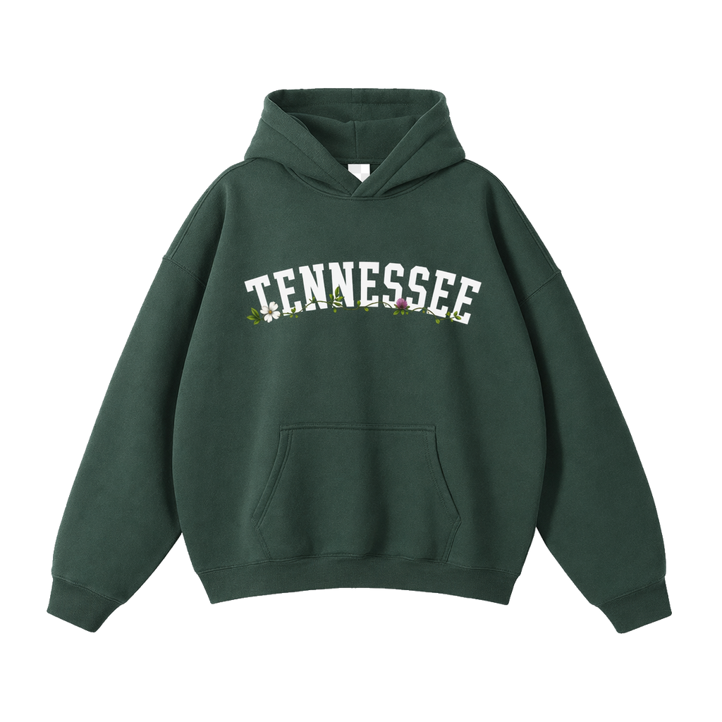 Collection 10 Tennessee Oversize Fleeced Hoodie - Eden Green front