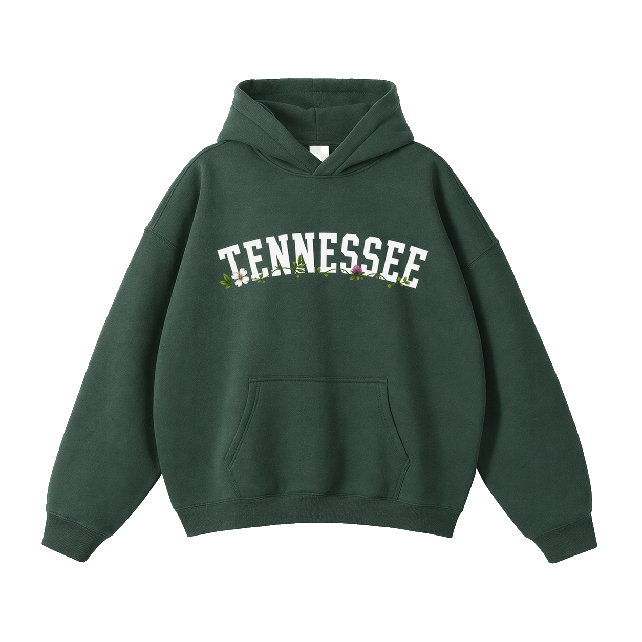 Collection 10 Tennessee Oversize Fleeced Hoodie - Eden Green front