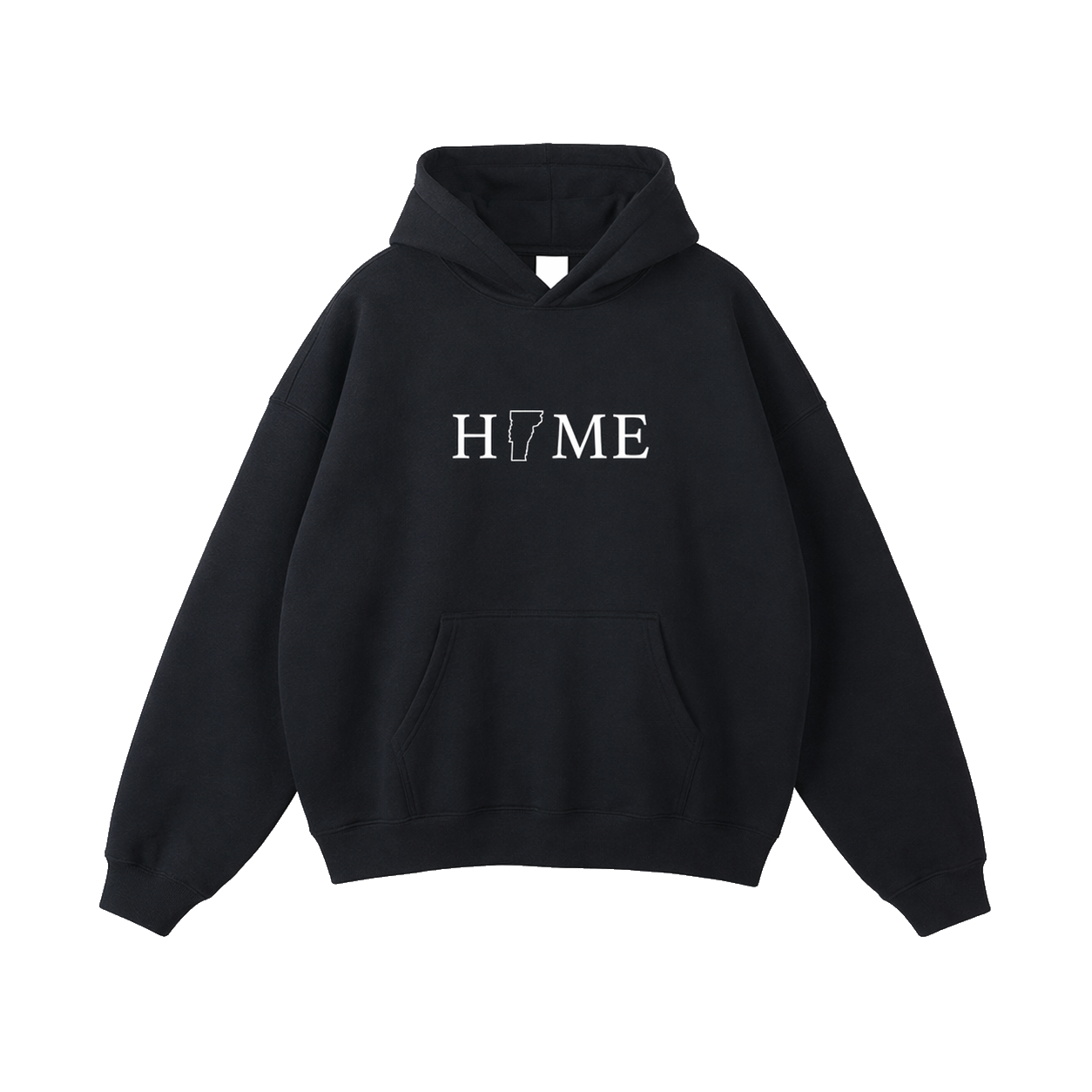 Collection 5 Vermont Oversize Fleeced Hoodie - Black front