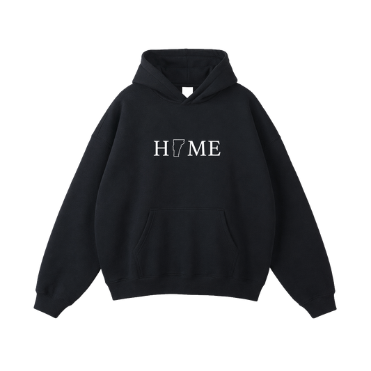 Collection 5 Vermont Oversize Fleeced Hoodie - Black front