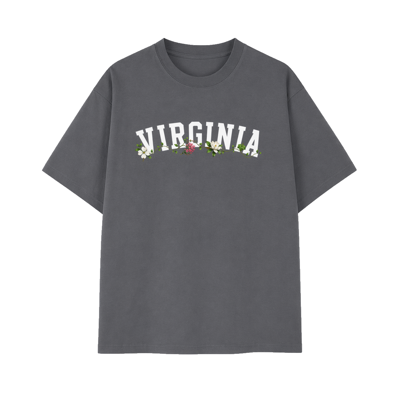 Collection 10 Virginia Essential Cotton T-Shirt - Dark Gray front