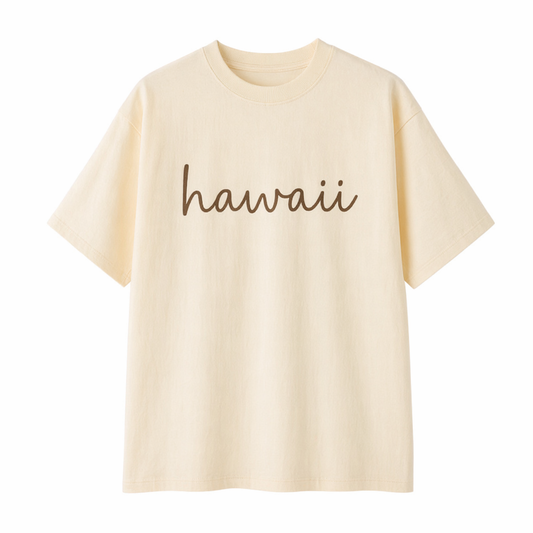 Collection 3 Hawaii Essential Cotton T-Shirt - Apricot front