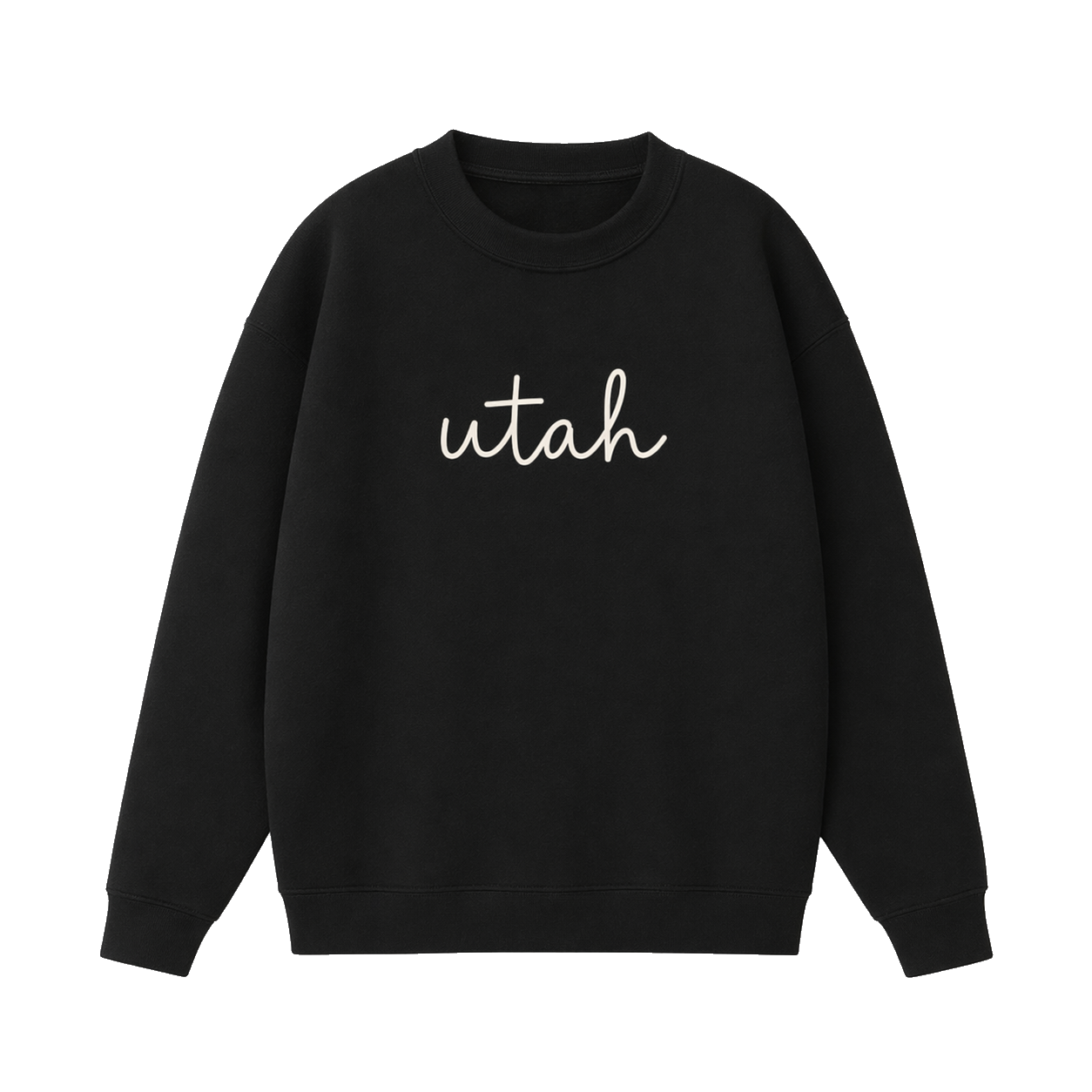 Collection 3 Utah Essential Heavyweight Crewneck Sweatshirt - Black front