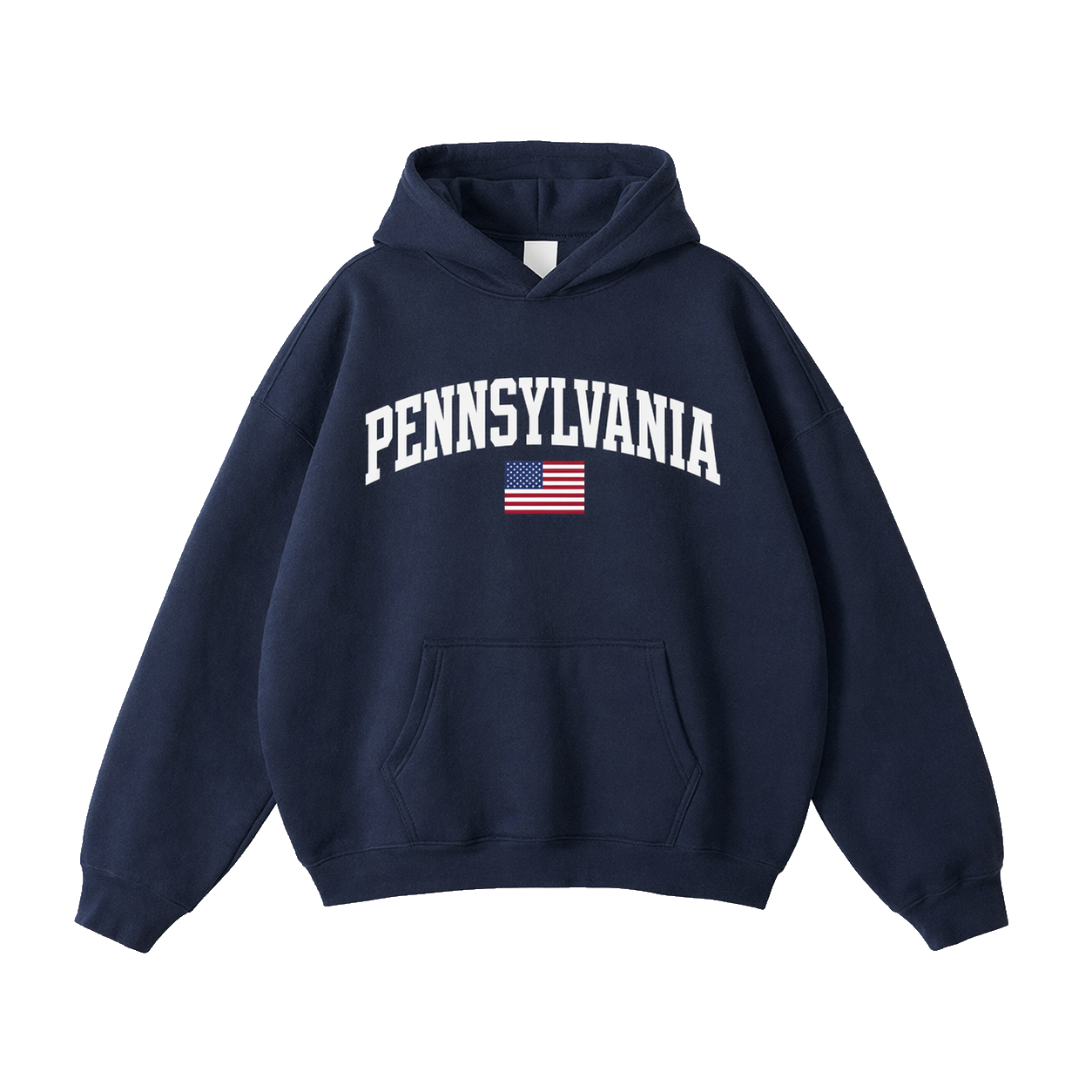 Collection 2 Pennsylvania Oversize Fleeced Hoodie - Navy Blue front