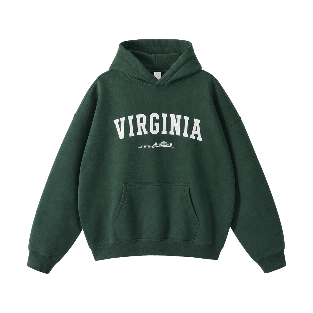 Collection 9 Virginia Oversize Fleeced Hoodie - Eden Green front