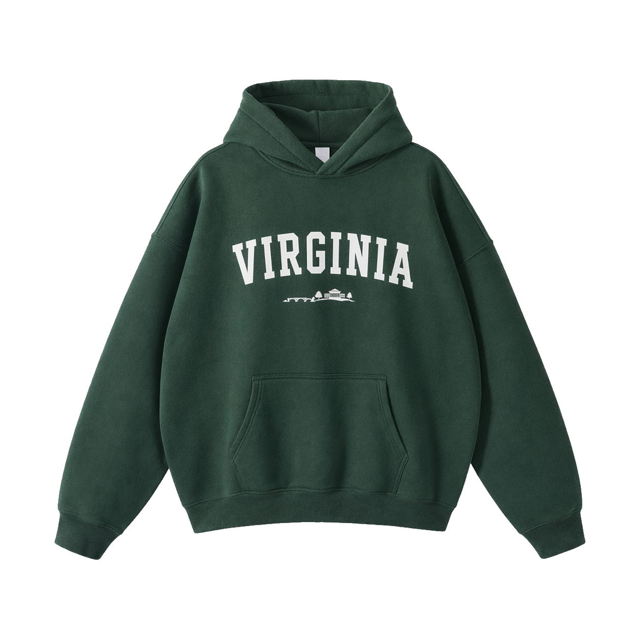 Collection 9 Virginia Oversize Fleeced Hoodie - Eden Green front