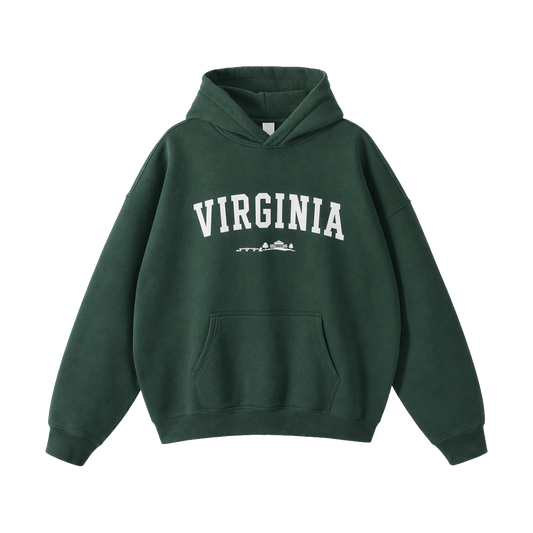 Collection 9 Virginia Oversize Fleeced Hoodie - Eden Green front