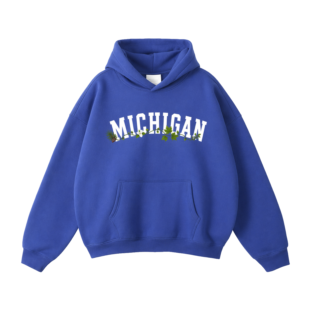 Collection 10 Michigan Oversize Fleeced Hoodie - Klein Blue front