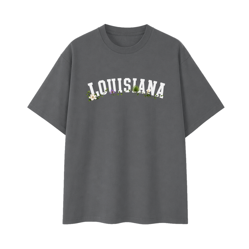 Collection 10 Louisiana Essential Cotton T-Shirt - Dark Gray front