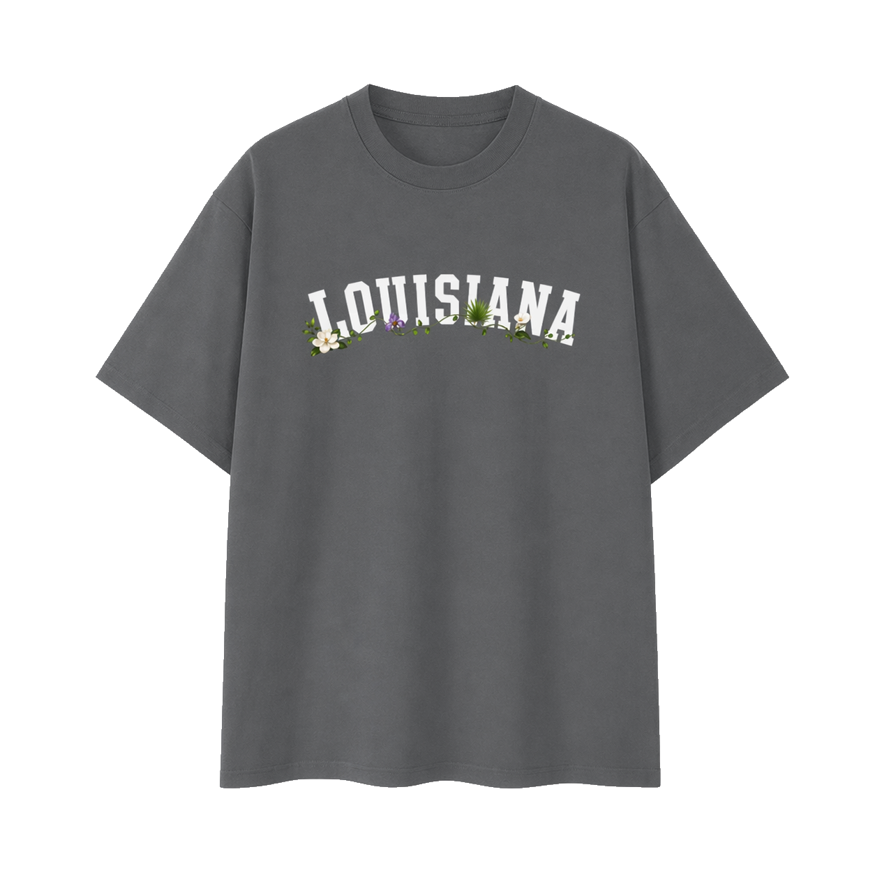 Collection 10 Louisiana Essential Cotton T-Shirt - Dark Gray front