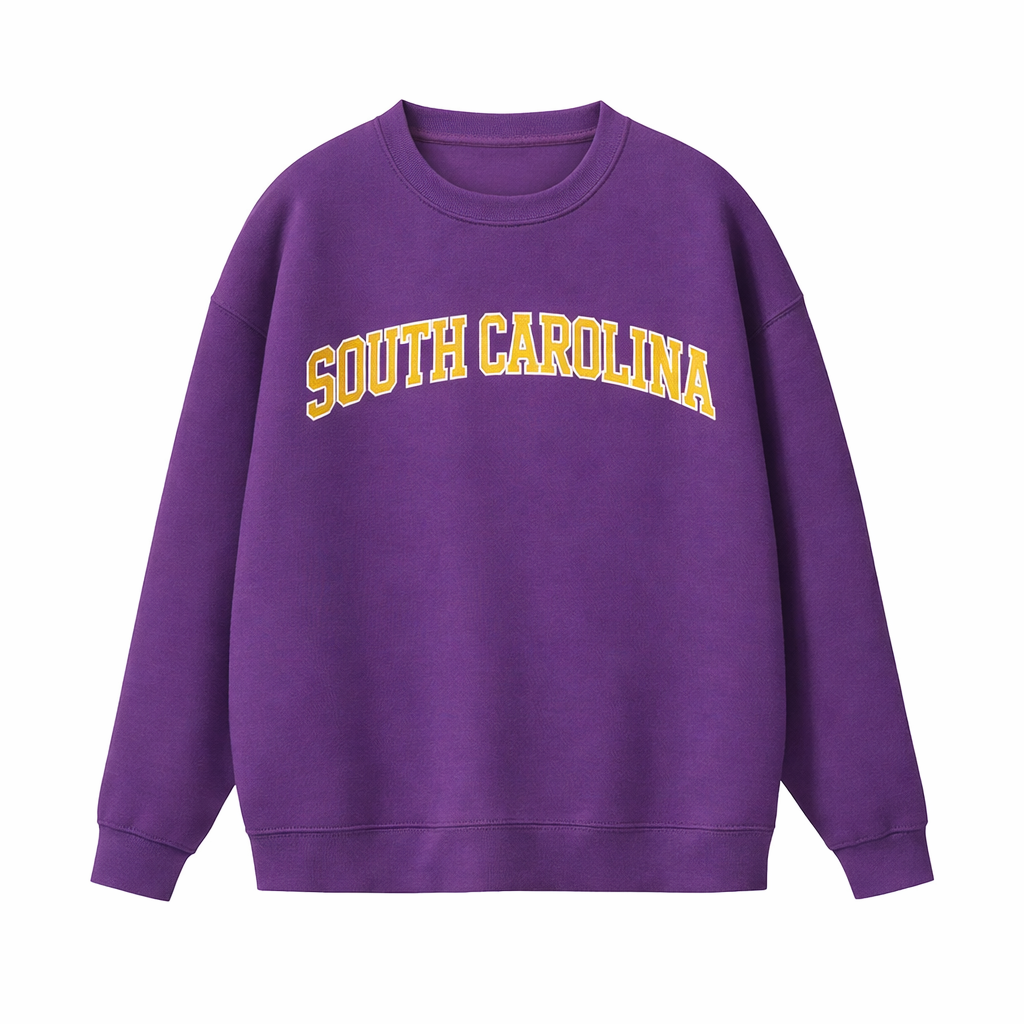 Collection 1 South Carolina Essential Heavyweight Crewneck Sweatshirt - Purple front