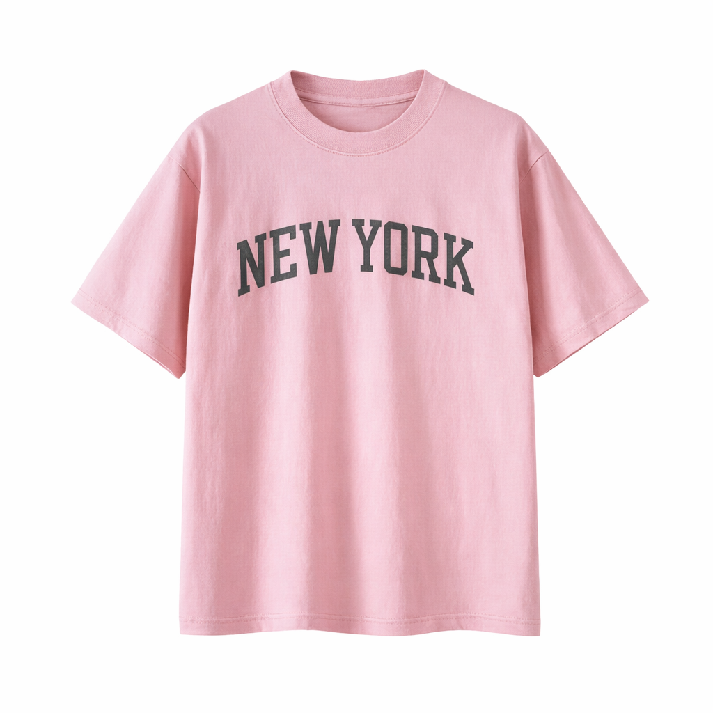Collection 1 New York Essential Cotton T-Shirt - Pink front