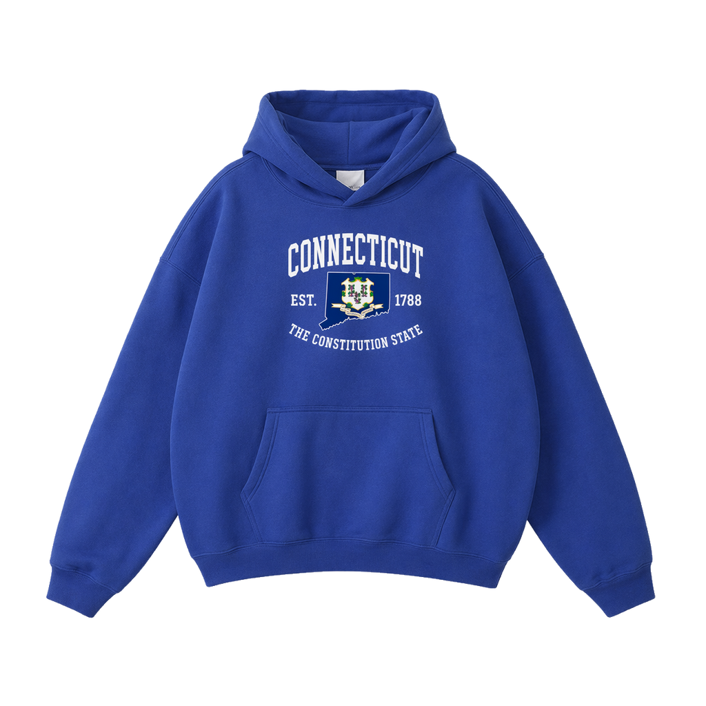 Collection 8 Connecticut Oversize Fleeced Hoodie - Klein Blue front