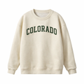 Collection 1 Colorado Essential Heavyweight Crewneck Sweatshirt - Cream front