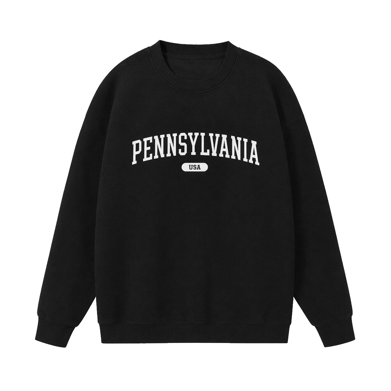 Collection 4 Pennsylvania Essential Heavyweight Crewneck Sweatshirt - Black front