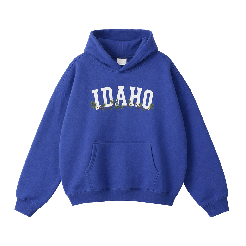 Collection 10 Idaho Oversize Fleeced Hoodie - Klein Blue front