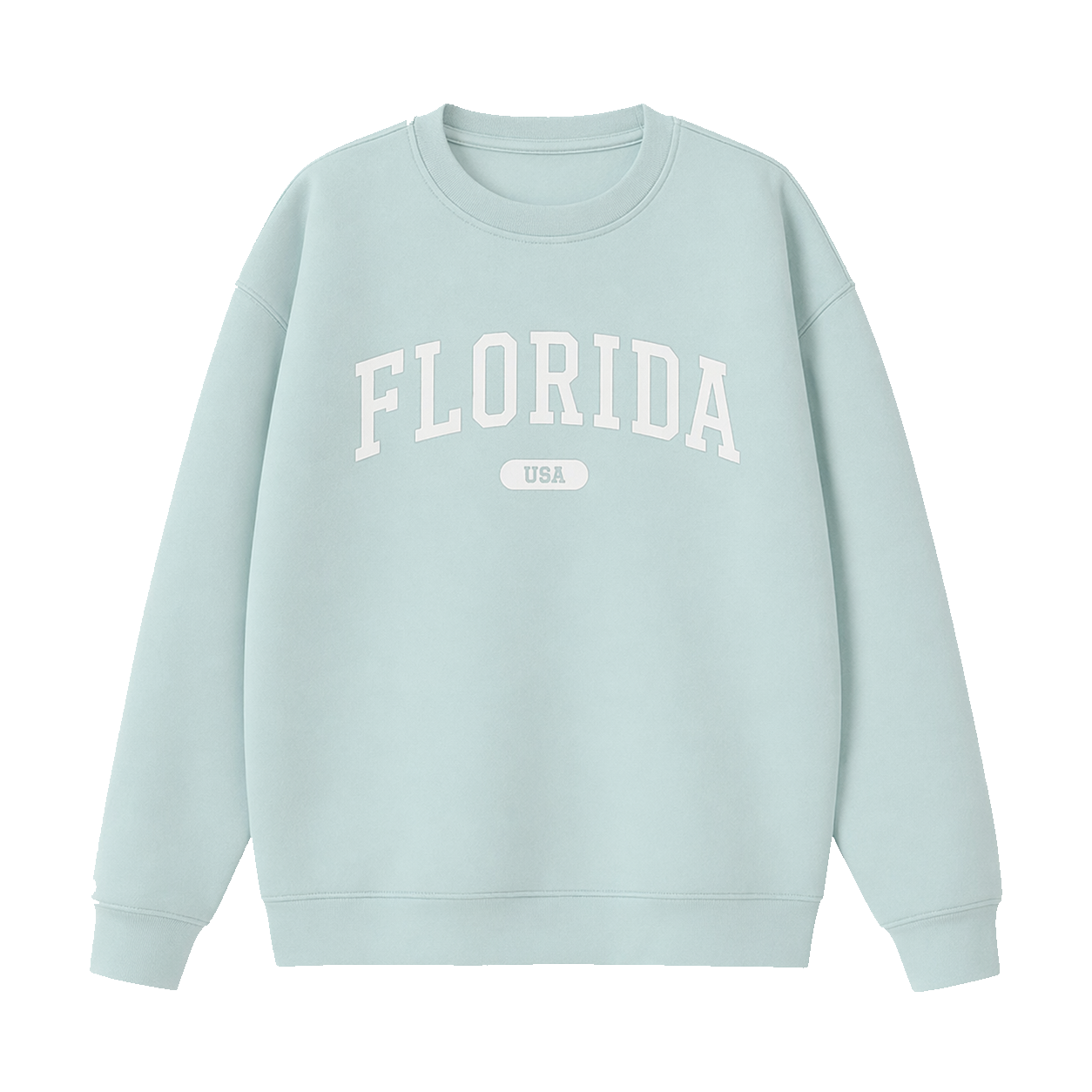 Collection 4 Florida Essential Heavyweight Crewneck Sweatshirt - Water Blue front