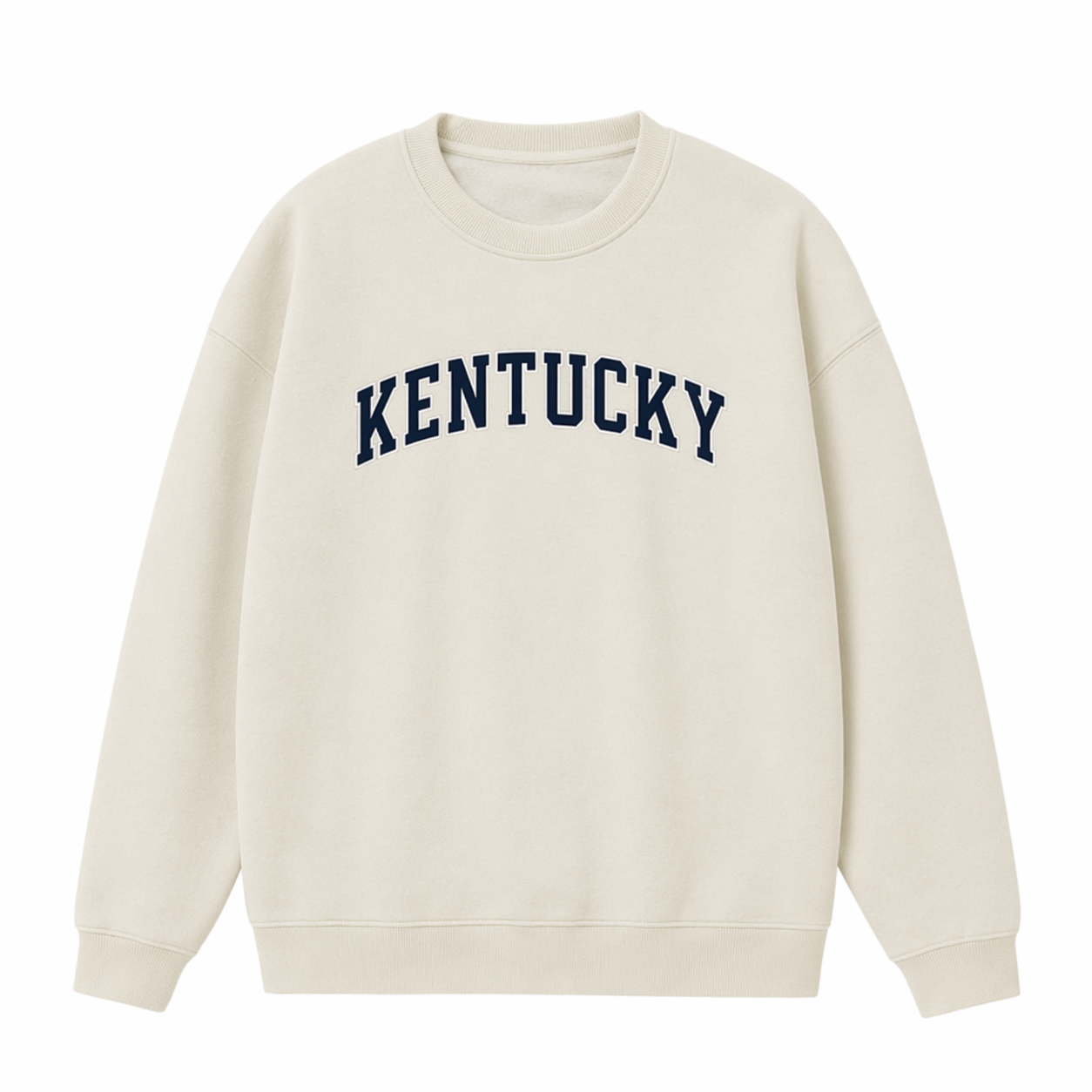 Collection 1 Kentucky Essential Heavyweight Crewneck Sweatshirt - Cream front