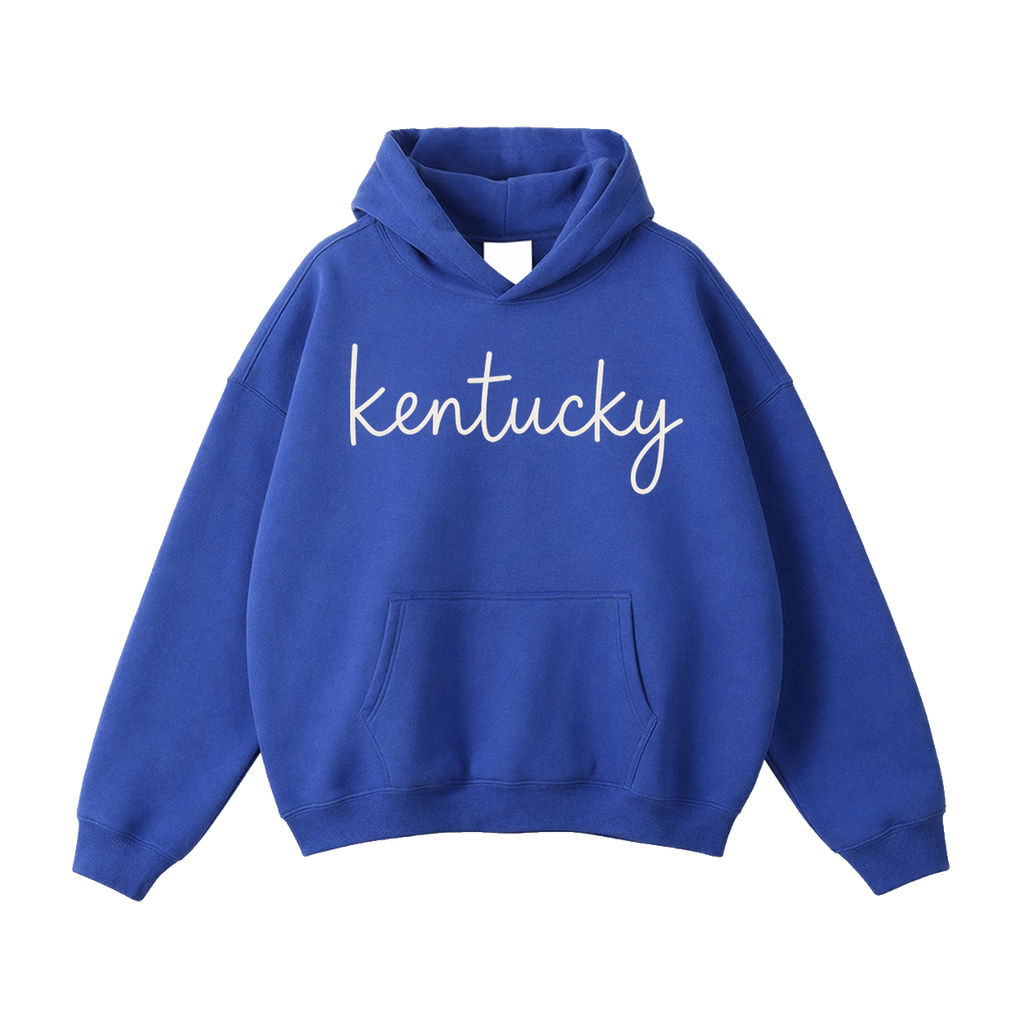 Collection 3 Kentucky Oversize Fleeced Hoodie - Klein Blue front