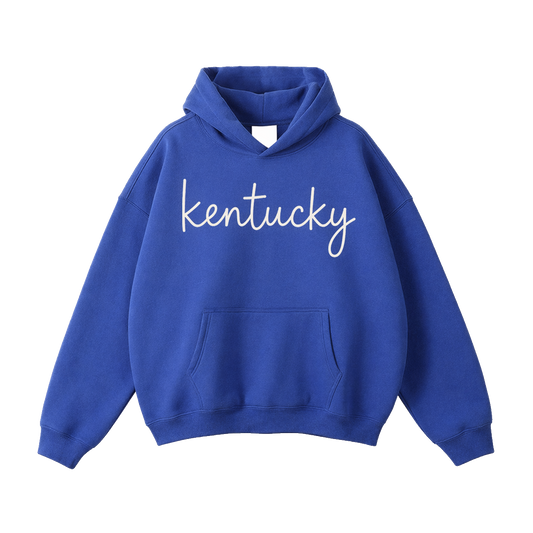 Collection 3 Kentucky Oversize Fleeced Hoodie - Klein Blue front