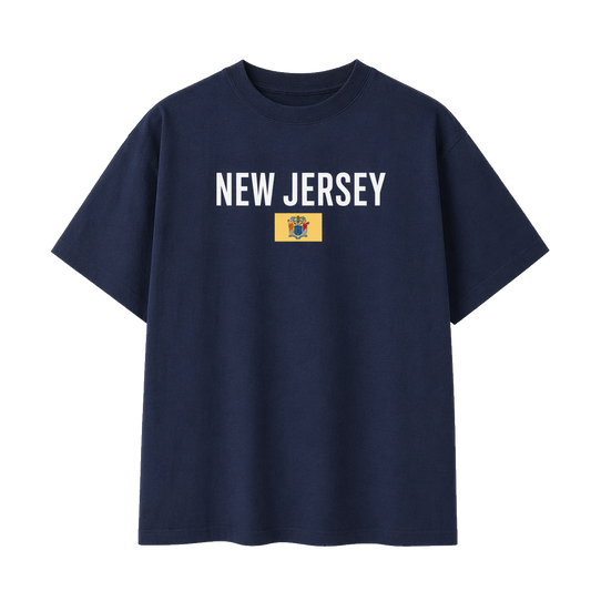 Collection 7 New Jersey Essential Cotton T-Shirt - Navy Blue front