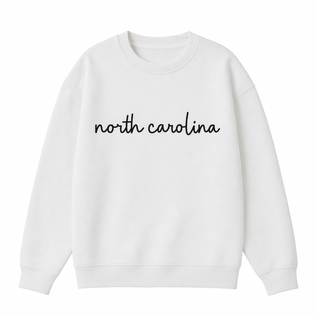 Collection 3 North Carolina Essential Heavyweight Crewneck Sweatshirt - White front