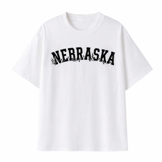 Collection 10 Nebraska Essential Cotton T-Shirt - White front