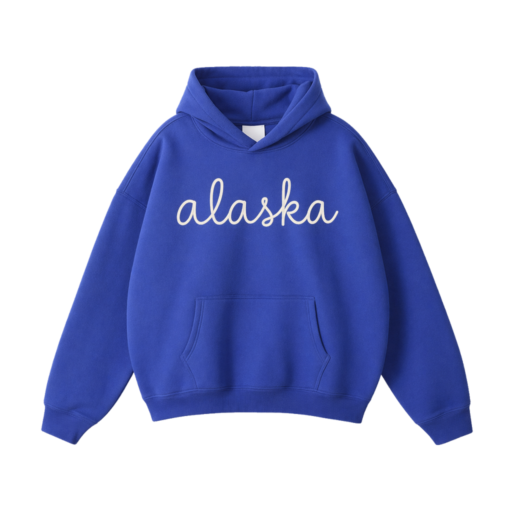 Collection 3 Alaska Oversize Fleeced Hoodie - Klein Blue front