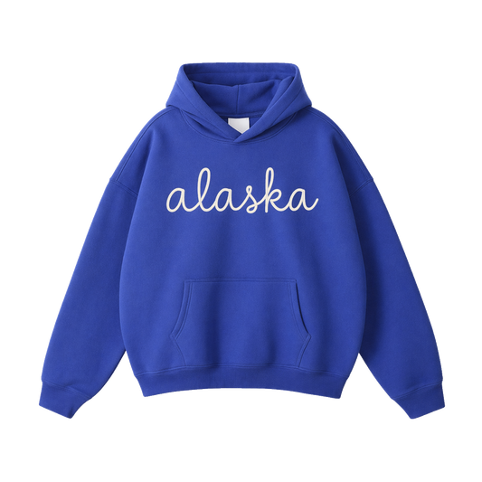 Collection 3 Alaska Oversize Fleeced Hoodie - Klein Blue front
