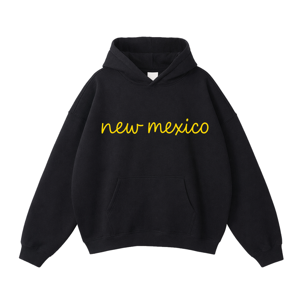 Collection 3 New Mexico Oversize Fleeced Hoodie - Black front