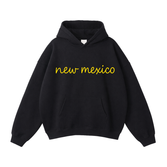 Collection 3 New Mexico Oversize Fleeced Hoodie - Black front
