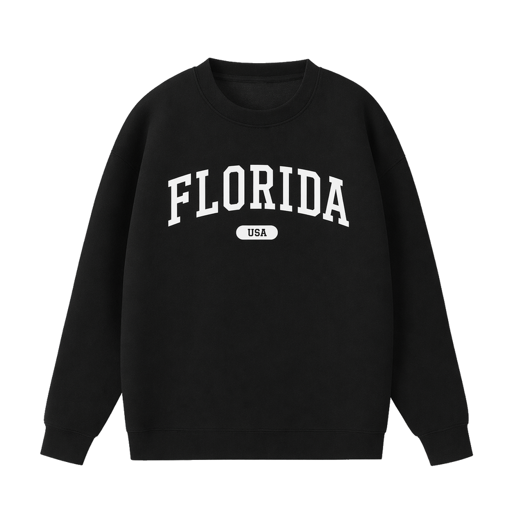 Collection 4 Florida Essential Heavyweight Crewneck Sweatshirt - Black front