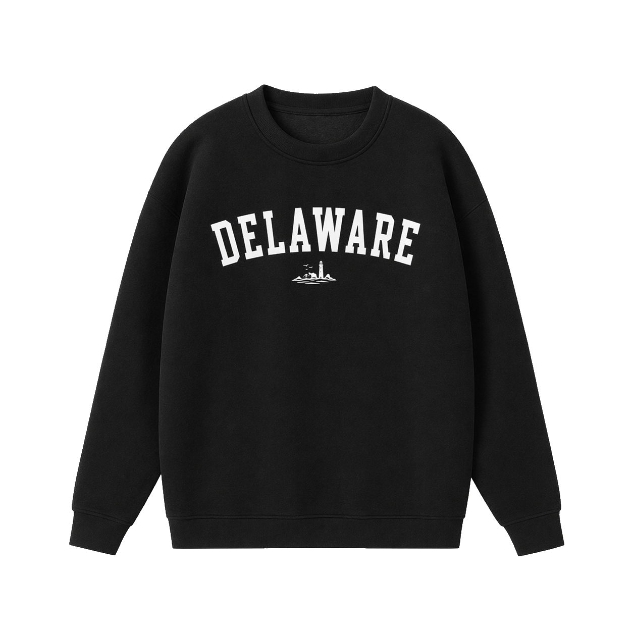 Collection 9 Delaware Essential Heavyweight Crewneck Sweatshirt - Black front