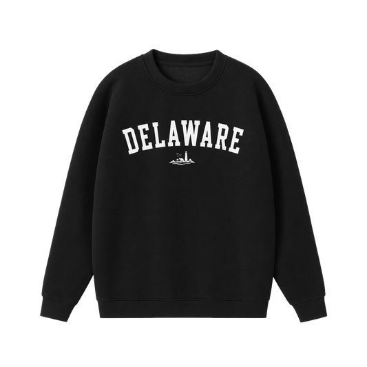 Collection 9 Delaware Essential Heavyweight Crewneck Sweatshirt - Black front