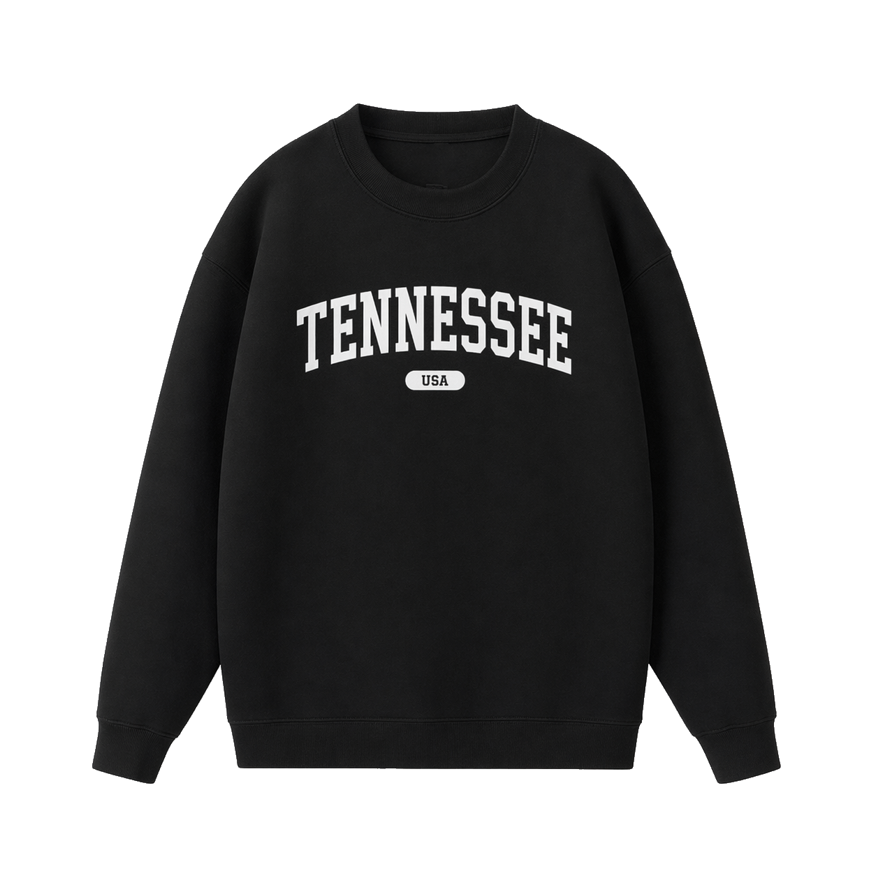 Collection 4 Tennessee Essential Heavyweight Crewneck Sweatshirt - Black front