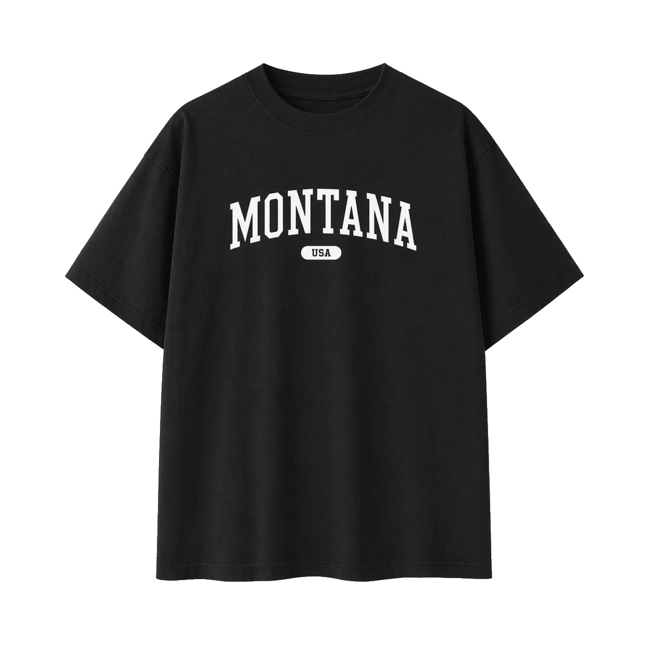 Collection 4 Montana Essential Cotton T-Shirt - Black front