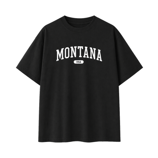 Collection 4 Montana Essential Cotton T-Shirt - Black front