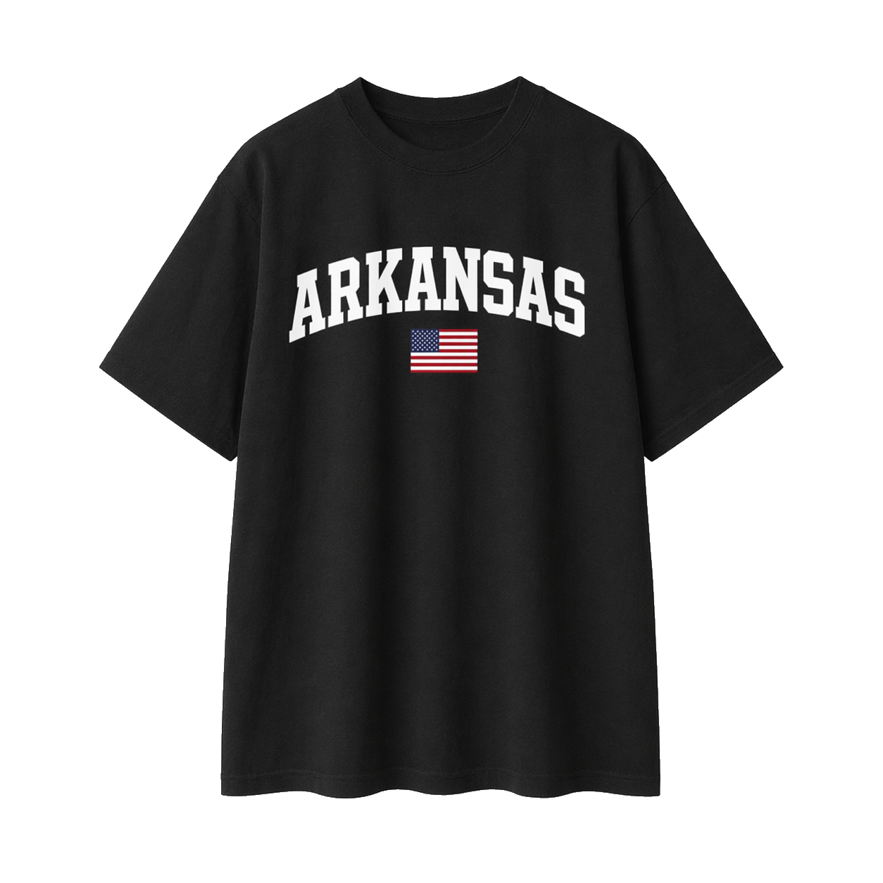 Collection 2 Arkansas Essential Cotton T-Shirt - Black front