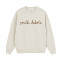 Collection 3 South Dakota Essential Heavyweight Crewneck Sweatshirt - Cream front