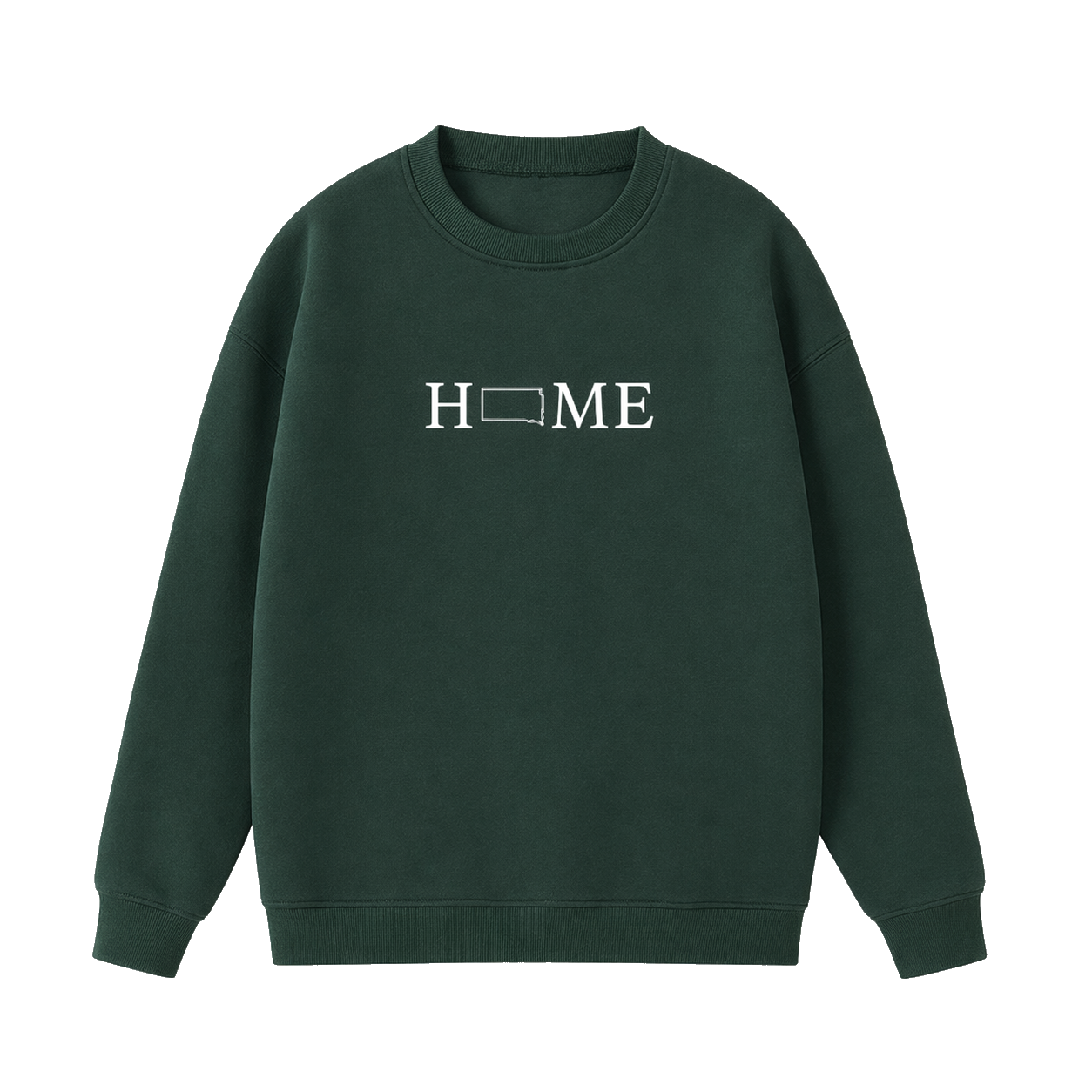 Collection 5 South Dakota Essential Heavyweight Crewneck Sweatshirt - Dark Green front