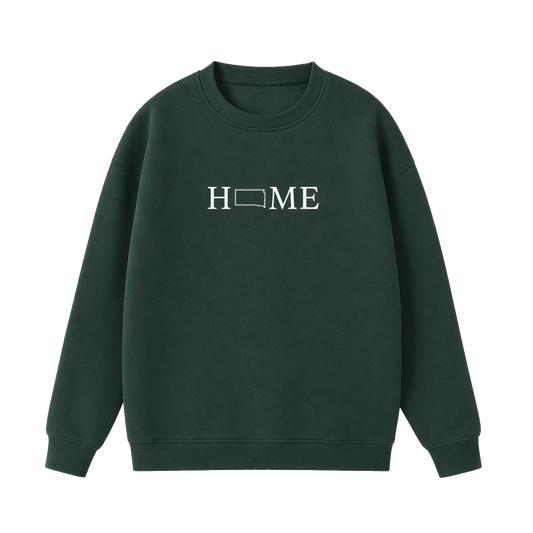 Collection 5 South Dakota Essential Heavyweight Crewneck Sweatshirt - Dark Green front