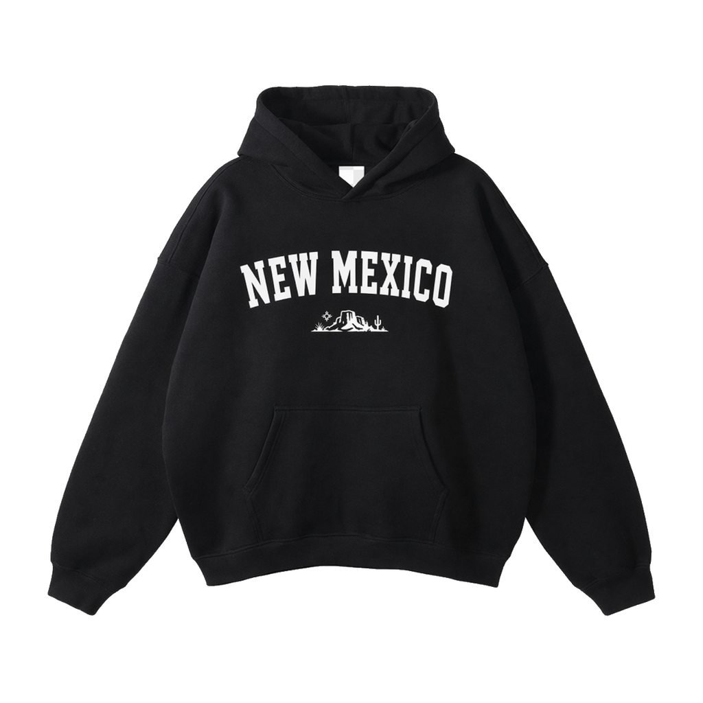 Collection 9 New Mexico Oversize Fleeced Hoodie - Black front