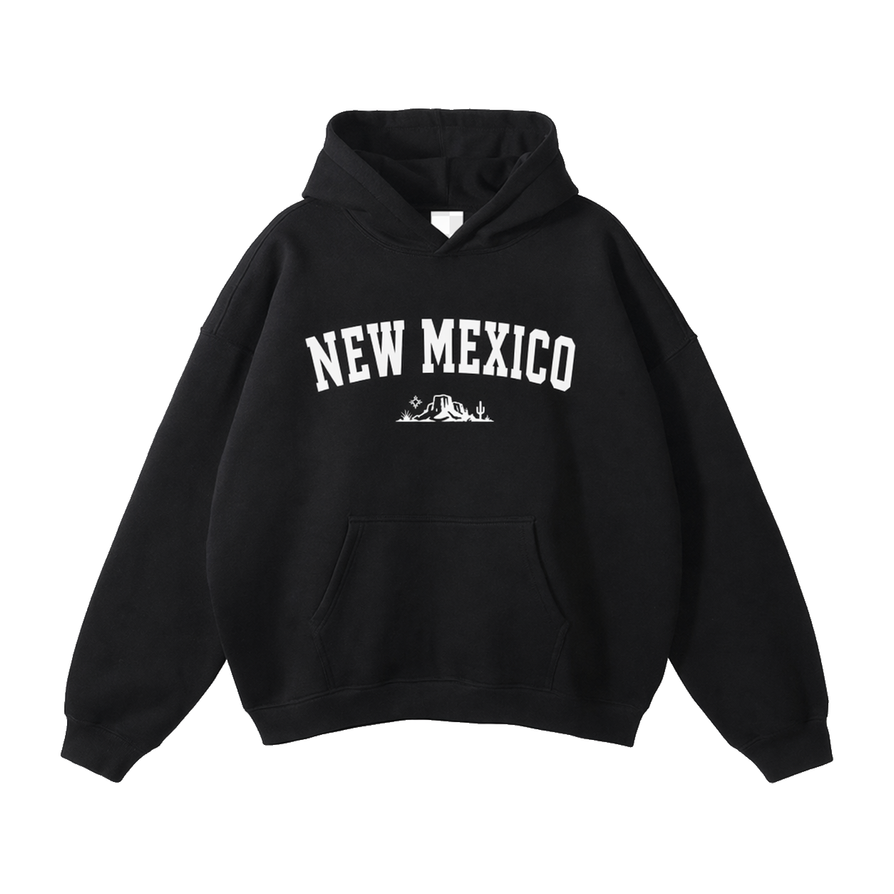 Collection 9 New Mexico Oversize Fleeced Hoodie - Black front