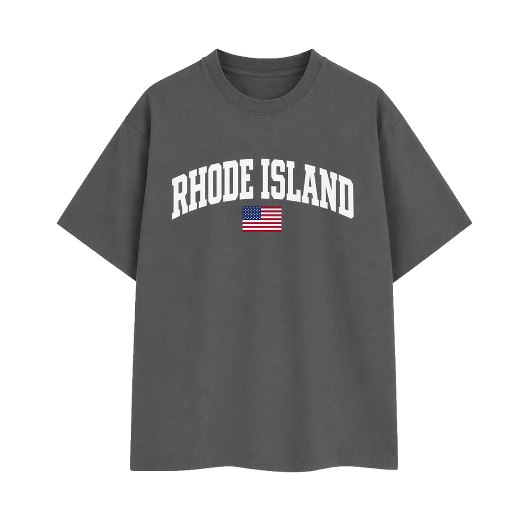 Collection 2 Rhode Island Essential Cotton T-Shirt - Dark Gray front