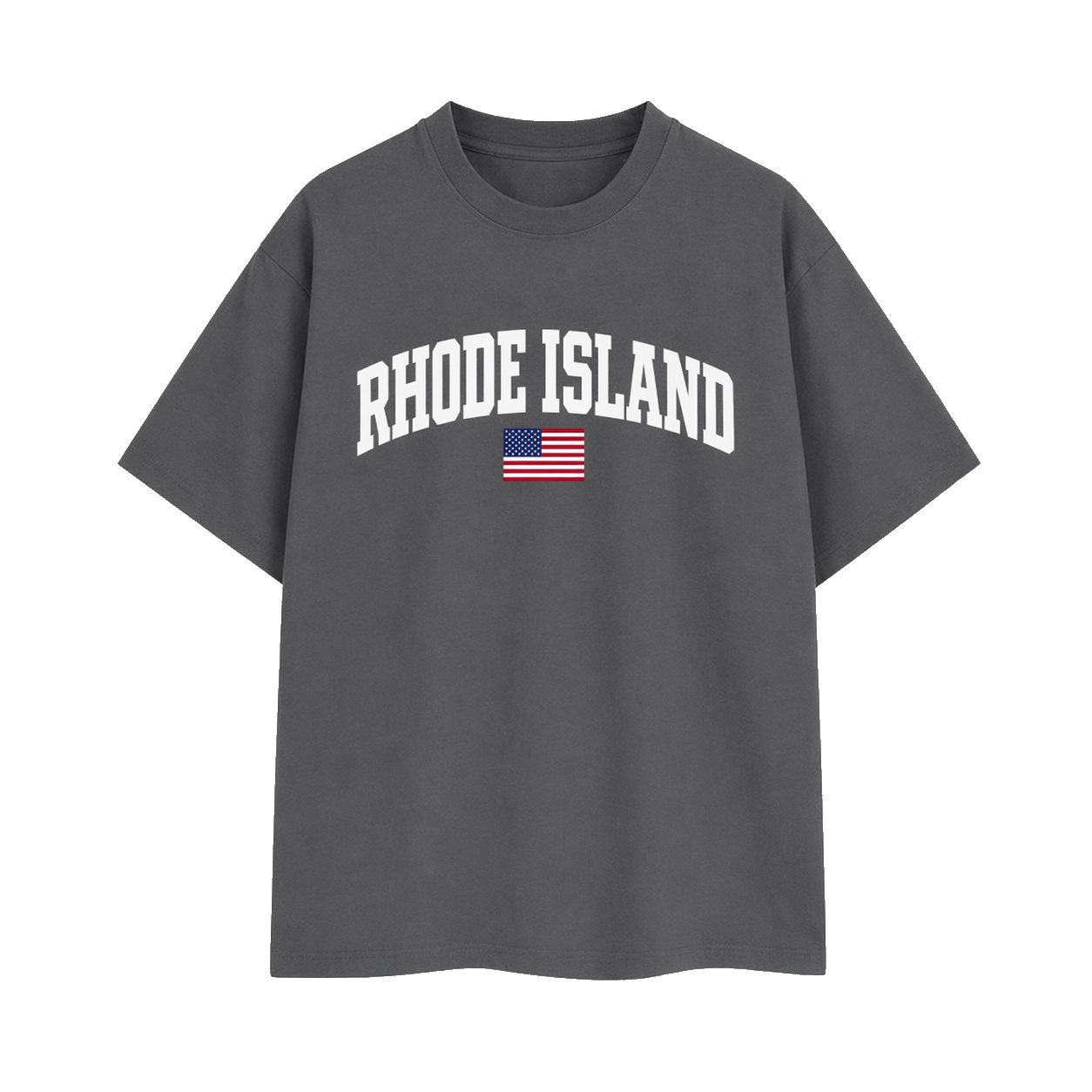 Collection 2 Rhode Island Essential Cotton T-Shirt - Dark Gray front
