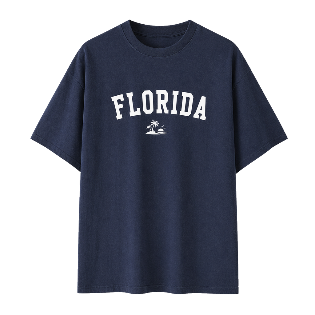 Collection 9 Florida Essential Cotton T-Shirt - Navy Blue front